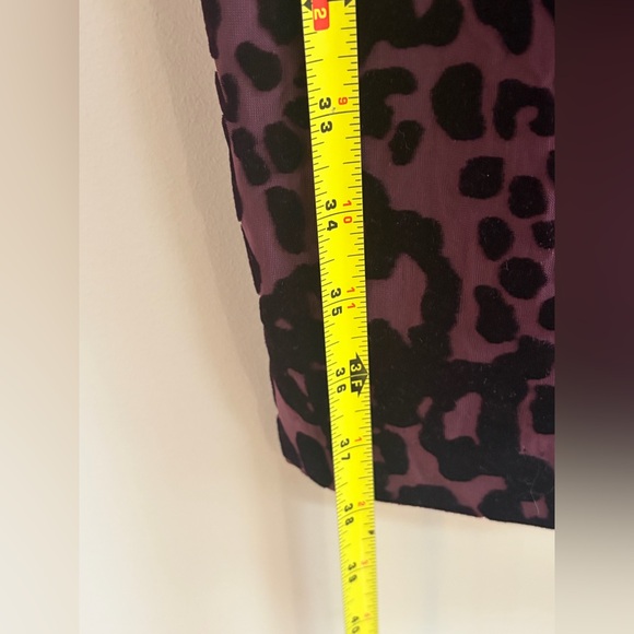 Cache Long Sleeve Dress in Purple and Black Animal Print - Picture 12 of 13